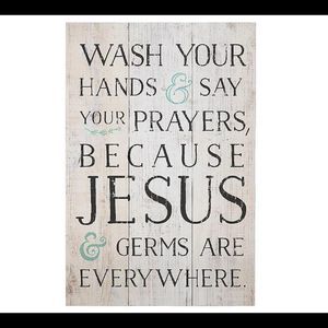 Sincere Surroundings Wash Your Hands Rustic Wall Art